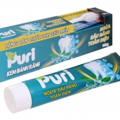 Kem đánh răng Puri Ngừa sâu răng toàn diện 160g + Bàn chải đánh răng